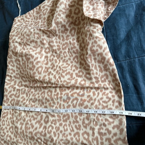 NWT J. Crew One shoulder ruffle dress animal print Size 2 - Picture 11 of 14